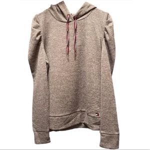 Tommy Hilfiger Silver Puff Long Sleeve Drawstring Hoodie